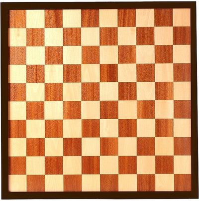 Échecs et dames Engelhart en bois marqueté 47x47 cm – jeu de société double face – échiquier et dames –
