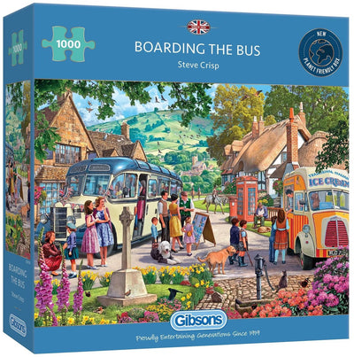 Gibsons - monter à bord du bus (par Steve Crisp) - 1000 pièces 68×49cm (l×h) - puzzle pour adultes