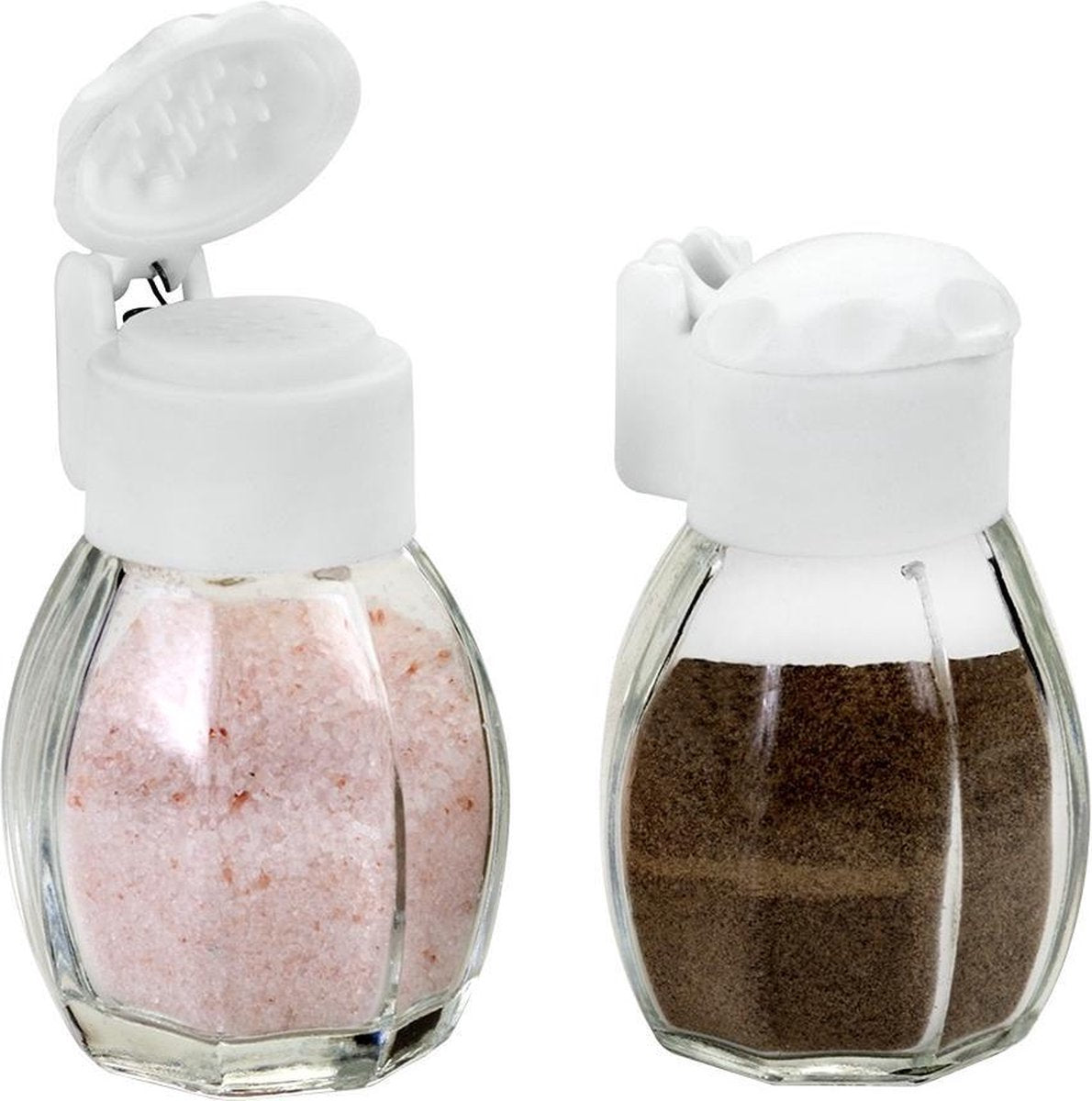 Metaltex - set sel et poivre - 40 ml - verre - transparent - 2 pièces
