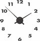 Petites aiguilles Nexttime – horloge murale – 48 × 3 cm – aluminium – noir