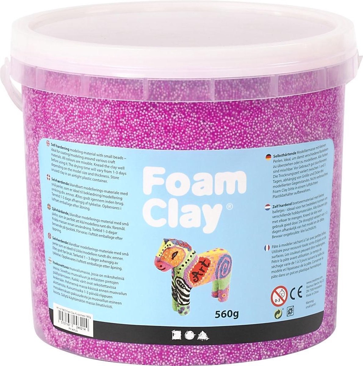Clay en mousse - Néon Purple, 560gr.