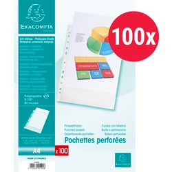 Sacs de présentation exacompta 5100e polypropylène transparent a4