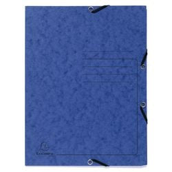Chemise 3 rabats exacompta 55402e a4 bleu