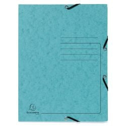 Chemise 3 rabats exacompta 55422e a4 turquoise
