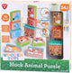 Jouez aux animaux de puzzle en bois en bois, 20dlg.