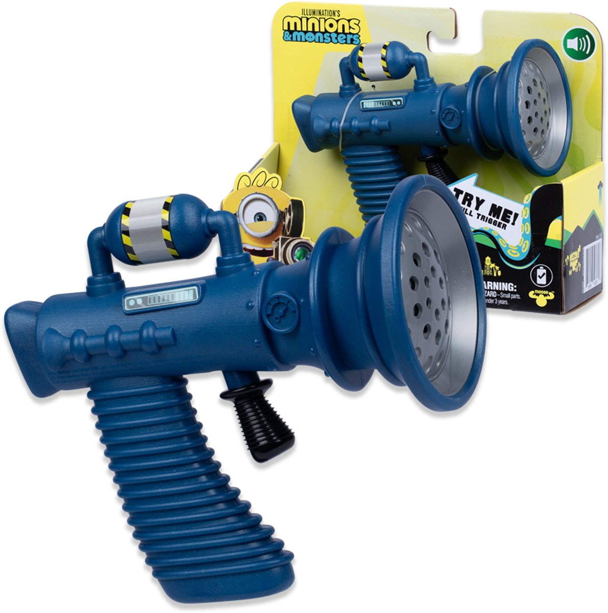 Moose Toys Illumination's Minions Monsters Mini Fart Blaster – avec 8 sons de pet amusants