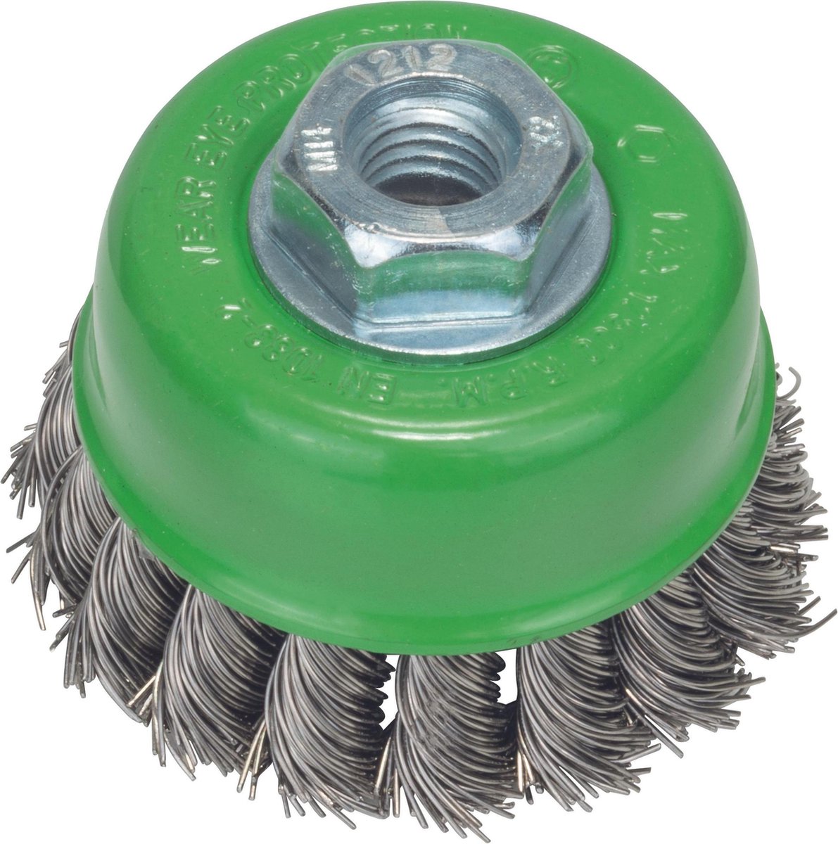 Bosch - Brosse coupelle en acier pour meuleuses d'angle et droites - fil tressé, inoxydable, 75 mm 75 mm, 0,5 mm, 12500 tr/min