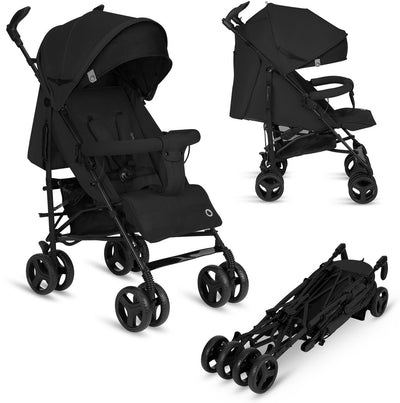Lionelo irma - buggy - poussette - légère 7kg - jusqu'à 15 kg - roues suspendues - 360° - jusqu'à 5 ans - panier de rangement - poignée réglable - système de pliage rapide - taille compacte