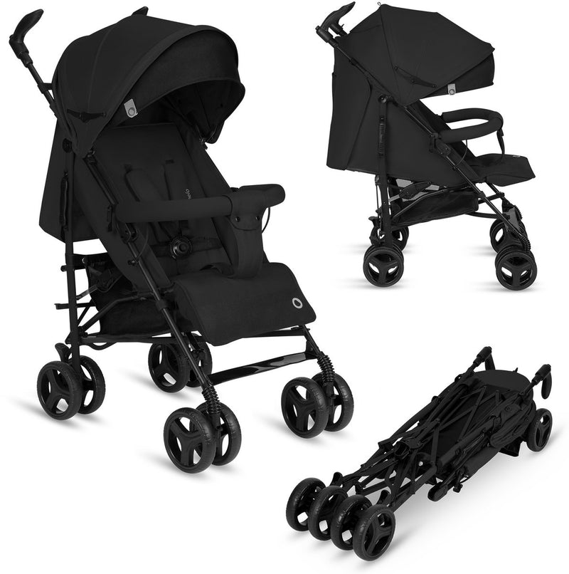 Lionelo irma - buggy - poussette - légère 7kg - jusqu'à 15 kg - roues suspendues - 360° - jusqu'à 5 ans - panier de rangement - poignée réglable - système de pliage rapide - taille compacte