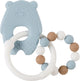 Nattou ours silicone - anneau de dentition - bleu - sans BPA