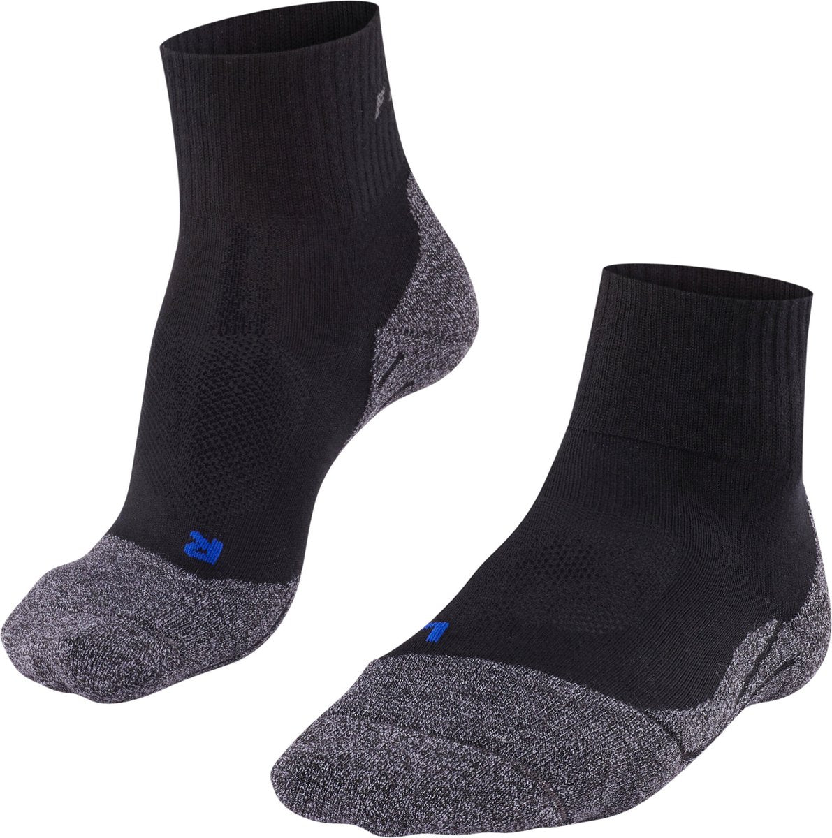 Falke tk2 cool chaussettes de marche courtes anti-ampoules en lyocell épais en matériau fonctionnel femme noir - taille 37-38
