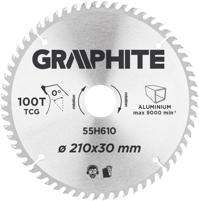 Lame de scie circulaire graphite 205 mm, 80 dents, aluminium