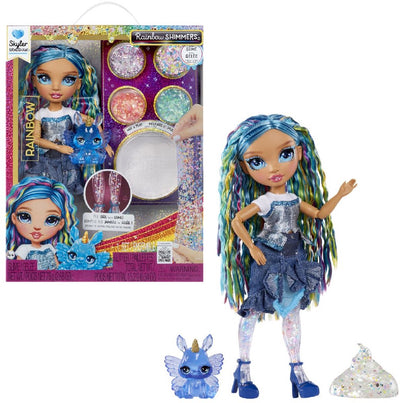 Mga Entertainment Rainbow High Rainbow Shimmers avec poupée slime Skyler (bleu)