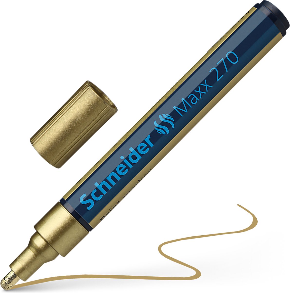 Instruments d'écriture Schneider marqueur peinture Schneider - maxx 270 - 1-3 mm - or - stylo peinture - s-127053