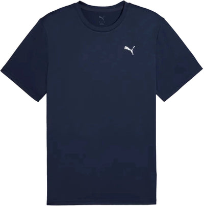 T-shirt Puma Tad Essential Solid Cat de couleur bleu marine.