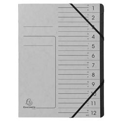 Dossier de tri exacompta 541211e a4 gris