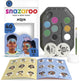 Snazaroo 1172191 Kit de peinture pour le visage sous-marine océan – peinture pour le visage pour enfants – ensemble de peinture pour le visage aquatique avec pochoirs – 13 pièces, hypoallergénique