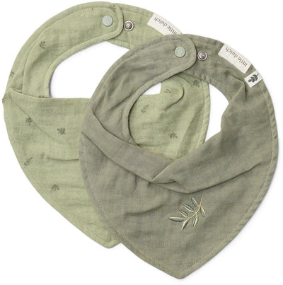 Little Dutch - lot de 2 bavoirs bandana - vert - essentiels