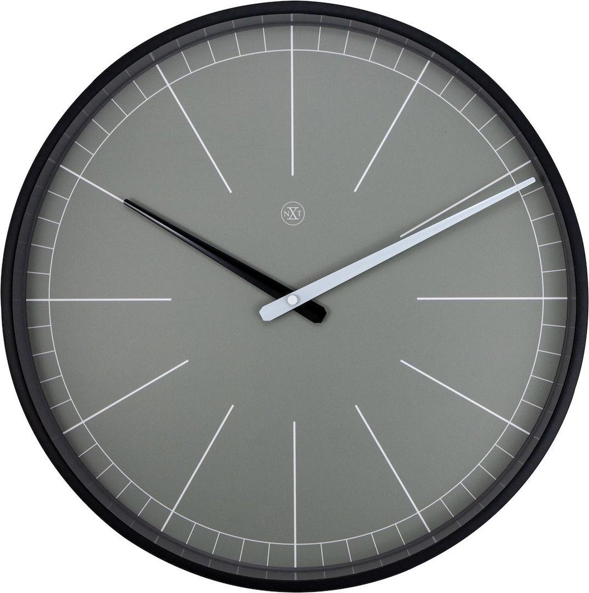 Nexttime nxt gris – horloge murale – 40 cm – métal – gris