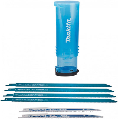 Makita accessoires jeu de lames alternatives 6 pièces dans un étui verrouillable et réutilisable - b-44448