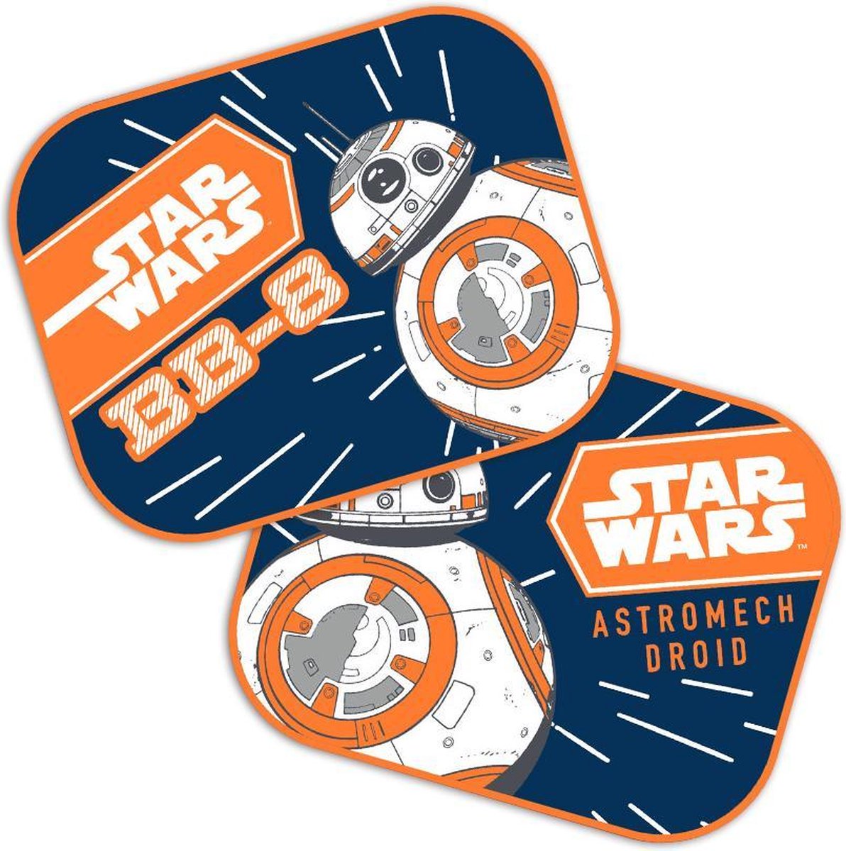 Einparts automobile disney pare-soleil star wars bb8 44 x 35 cm 2 pièces