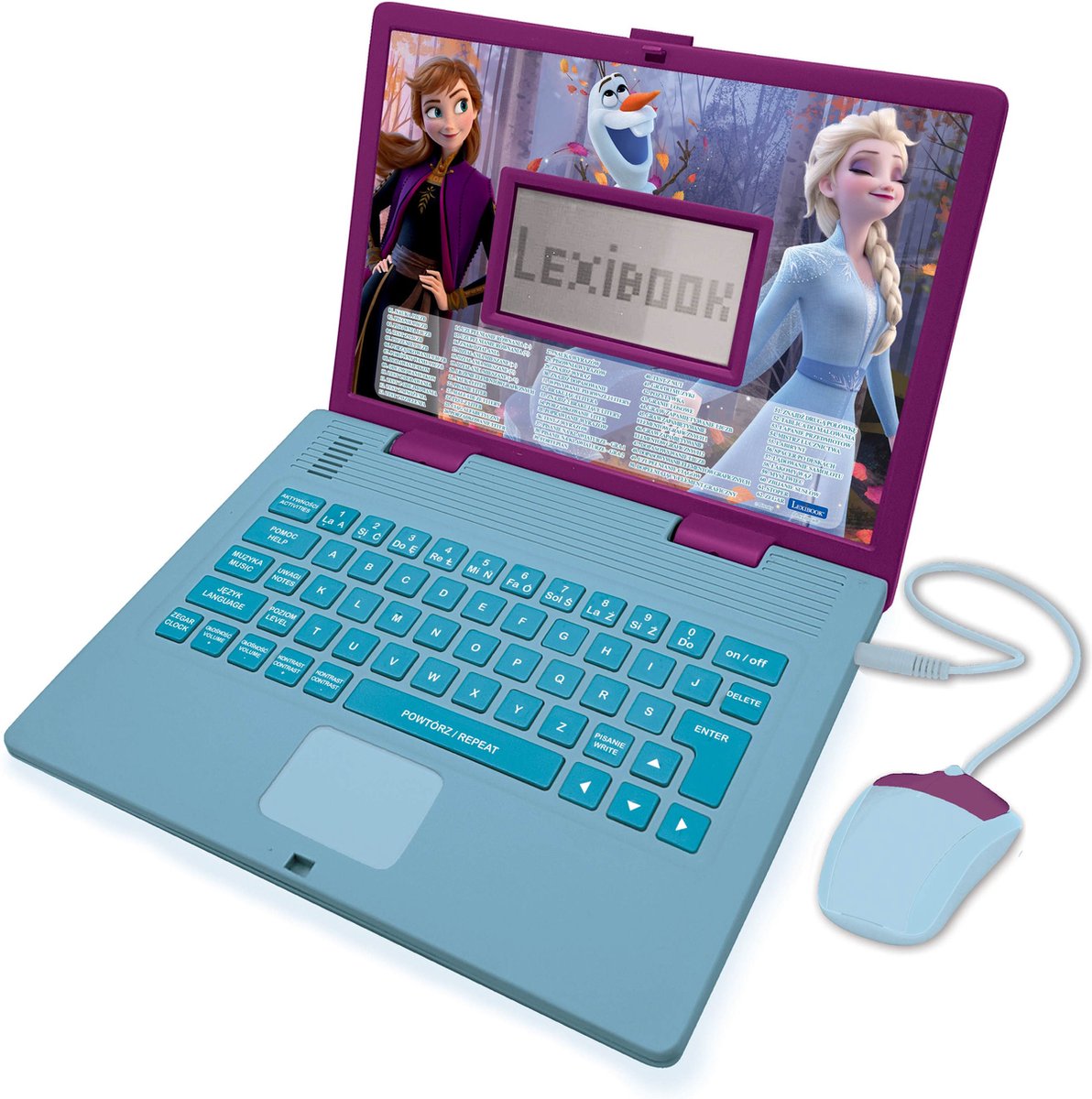 Lexibook ordinateur portable éducatif bilingue la Reine des neiges - 124 activités en anglais polonais