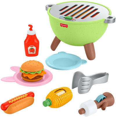 Ensemble d'activités forestières d'amitié de grill de jouet de Fisher-Price pour les enfants.