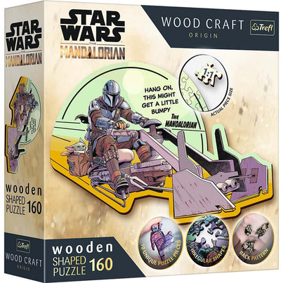 Trefl - puzzles - 160 puzzles en bois - le Mandalorien - réunion Lucasfilm Star Wars le Mandalorien FSC Mix 70% .