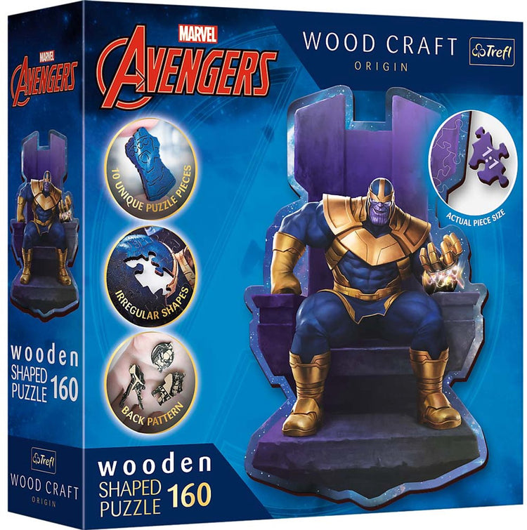Trefl - puzzles - 160 puzzles en bois - Thanos sur le trône Disney Marvel Heroes FSC Mix 70%