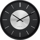 Nexttime retro ii – horloge murale – 25 cm – métal – noir argent – silencieuse
