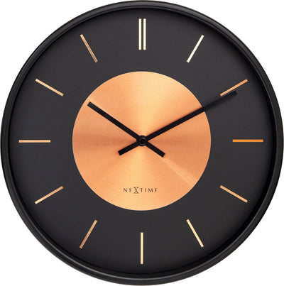 Nextime Nextime NE-3535CO Clock Wall Retro II 25cm Métal de cuivre noir