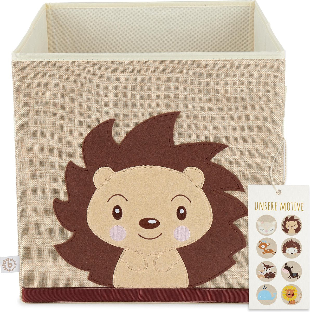 Bieco hérisson piksi 32cm boîte de rangement en tissu 04010464