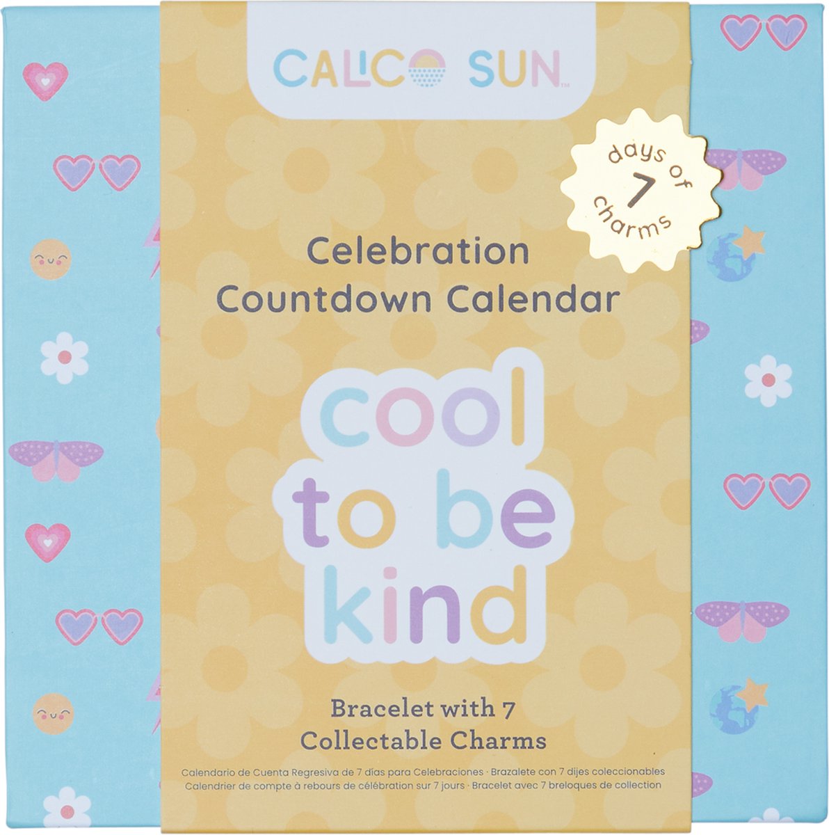 Calendrier de célébration du compte à rebours du soleil Calico, cool pour être gentil