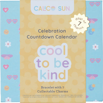 Calendrier de célébration du compte à rebours du soleil Calico, cool pour être gentil