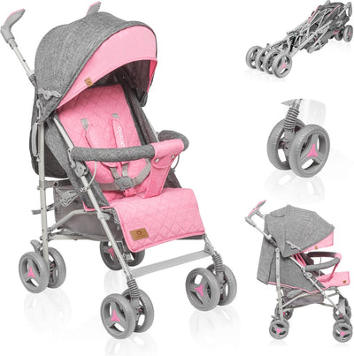 Lionelo irma - buggy - poussette - poussette durable et légère 7kg - convient aux enfants jusqu'à 15 kg - roues à suspension - 360° - de 6 mois à 5 ans - panier de rangement - poignée réglable - système de pliage rapide - taille compacte - moustiquaire