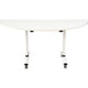 Table rabattable sodematub fthv3168d-q800 demi-ronde blanc