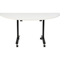 Table rabattable sodematub fthv3168d-q400 demi-ronde blanc