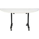 Table rabattable sodematub fthv3168d-q400 demi-ronde blanc