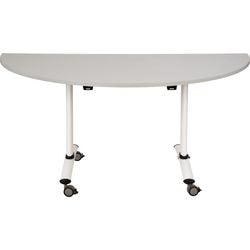 Table rabattable sodematub fthv3168d-r800 demi-ronde gris