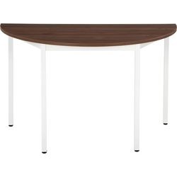 Table sodematub ft126dero-5c1c demi-ronde noyer