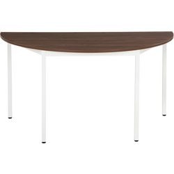 Table sodematub ft147dero-5c1c demi-ronde noyer