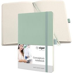 Bloc-notes sigel co336 couverture souple vert menthe