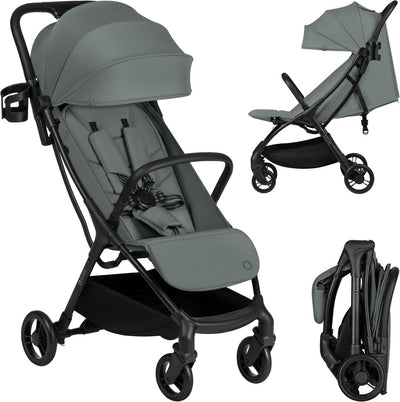 Poussette Lionelo agia - légère 7,3 kg - pliable compacte - position couchée et grand siège - roues avec suspension - porte-gobelet - poussette de 6 mois jusqu'à 22 kg - poussette pliante - poussette de voyage - poussette - poussette enfant
