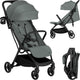 Poussette Lionelo agia - légère 7,3 kg - pliable compacte - position couchée et grand siège - roues avec suspension - porte-gobelet - poussette de 6 mois jusqu'à 22 kg - poussette pliante - poussette de voyage - poussette - poussette enfant