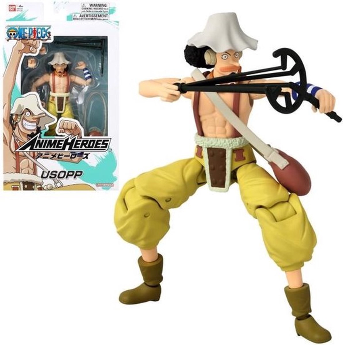 Bandai - héros d'anime - one piece - figurine de héros d'anime 17 cm - usopp - 37005
