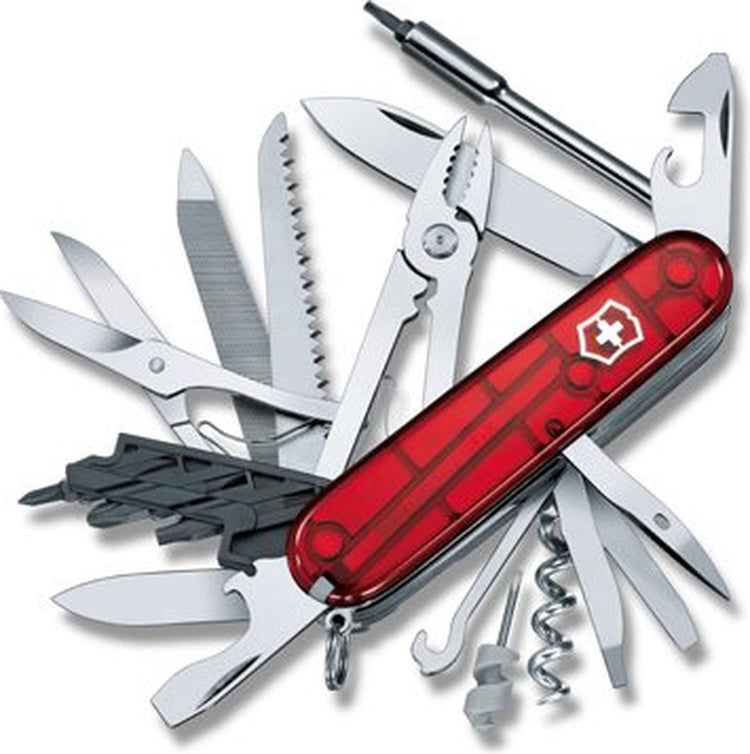 Victorinox cyber outil 41 fonctions rouge transparent