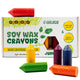Crayons de cire de soja Medenka ® junior - 6 couleurs - végétalien naturel - cire de soja végétale - jouets créatifs sûrs - à partir de 1 an