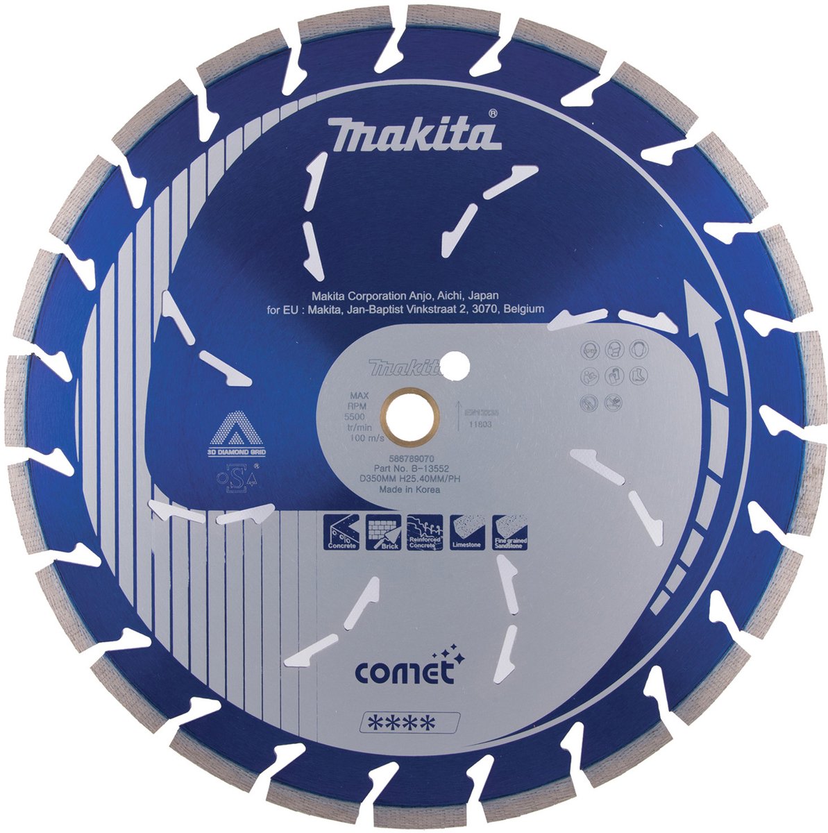 Disque diamant Makita 350x25,4 20 comet-r - b-13552