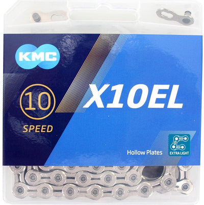 KMC Chaîne vélo X10EL - Argent - 10 vitesses - 114 maillons