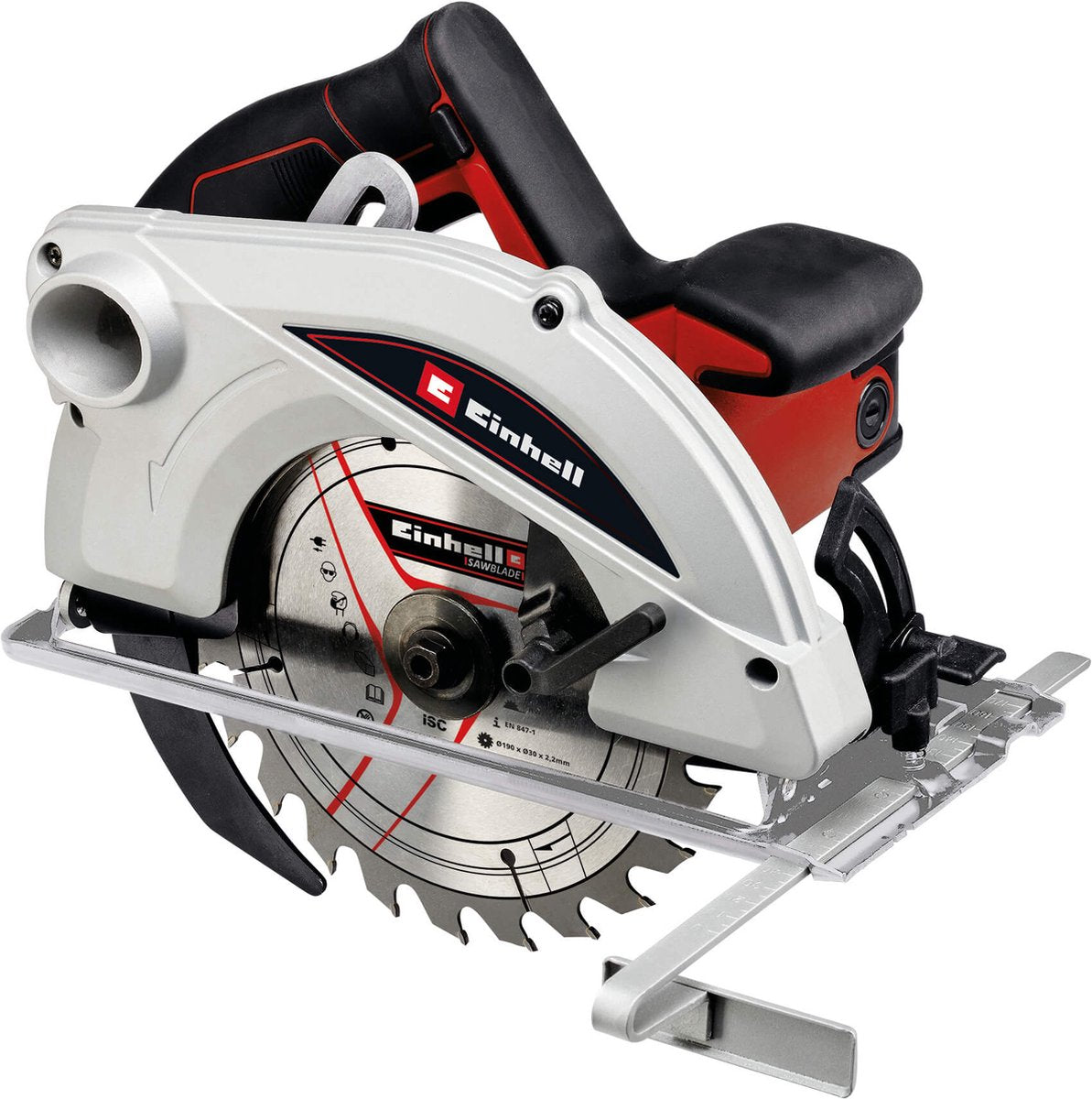 Scie circulaire Einhell tc-cs 1410 - 1410 w - 5 500 t min - ø190 - max. profondeur de coupe à 90° 45° : 67 46 mm - incl. 1x lame de scie (ø190x16 30x2,4 mm 24 dents)